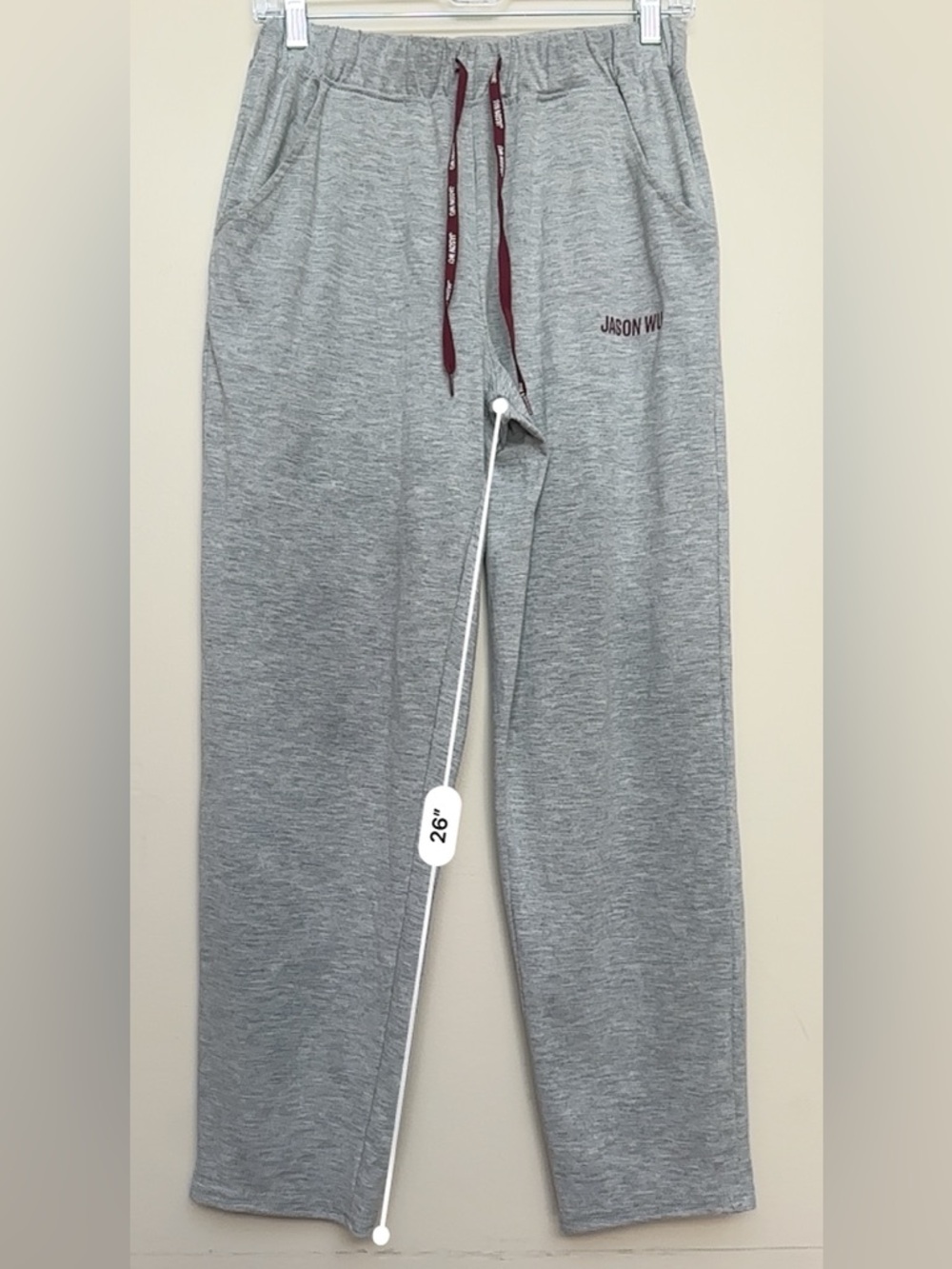 Jason Wu Sweatpants Logo Drawstring Gray - Picture 8 of 9